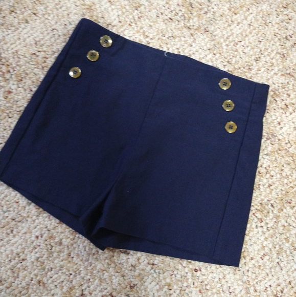 Size S Adrene high-waisted dark navy blue shorts - Picture 2 of 12
